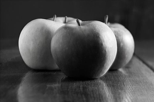苹果,黑白图片