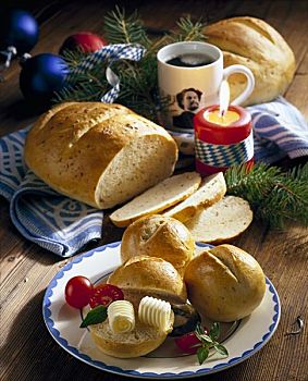 香料面包,药草,巴伐利亚,圣诞节,场景