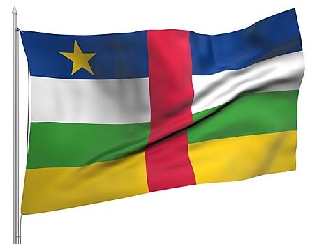 飞,旗帜,中非共和国,国家