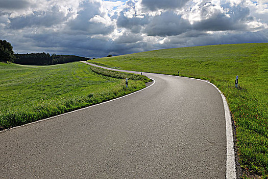 道路,草地,巴登符腾堡,德国