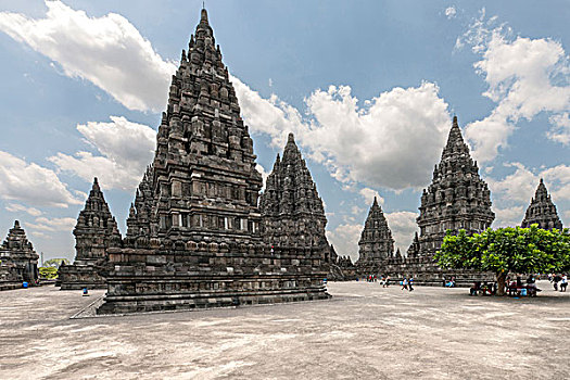 普兰班南,9世纪,印度教,庙宇,靠近,日惹,中爪哇,印度尼西亚