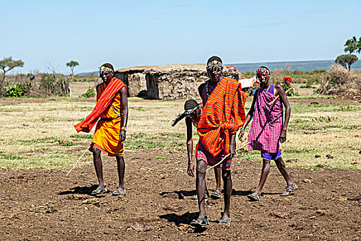 马赛马拉,肯尼亚,马萨伊,男人,察看,日常生活,本地居民,靠近,马赛马拉国家公园,自然保护区