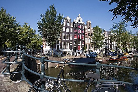 自行车,桥,阿姆斯特丹,荷兰