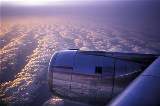飞机,引擎,窗户