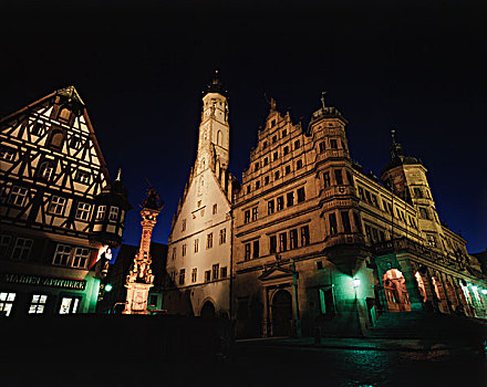 德国,巴伐利亚,罗腾堡,市政厅,大幅,尺寸