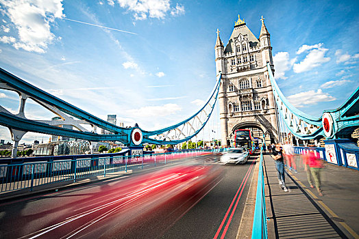 交通,塔桥,动感,伦敦,英格兰,英国