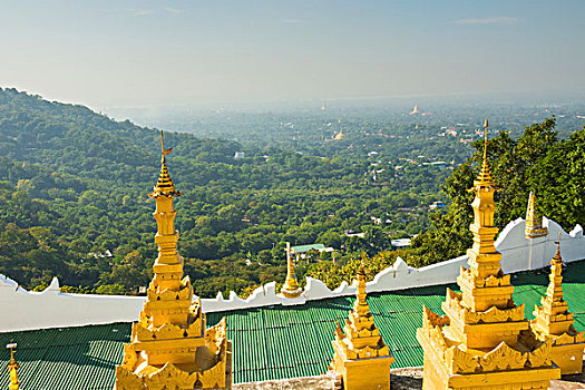 缅甸,曼德勒,传说,山,30多岁,洞穴,庙宇,风景,高