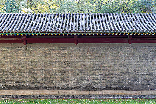 一面中国古风砖墙