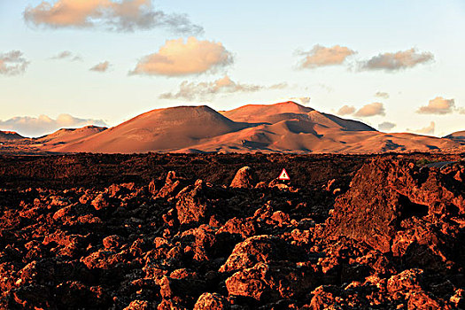 西班牙,加纳利群岛,兰索罗特岛,帝曼法雅,国家公园,兴趣,火山,石头,火山岩