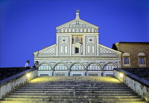 楼梯,正面,大教堂,佛罗伦萨,托斯卡纳,意大利,欧洲
