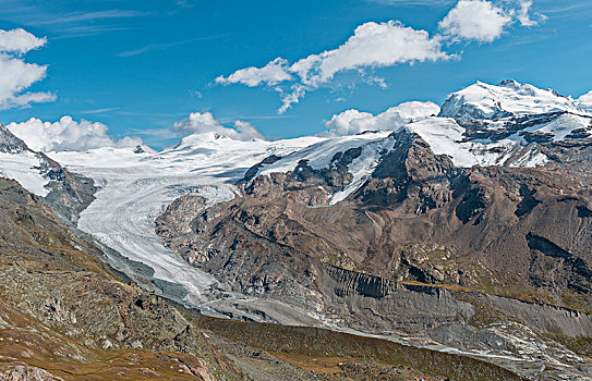 冰河,舌头,风景,策马特峰,瓦莱,瑞士,欧洲