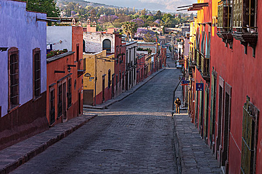 墨西哥,圣米格尔,安静,街道,乡村