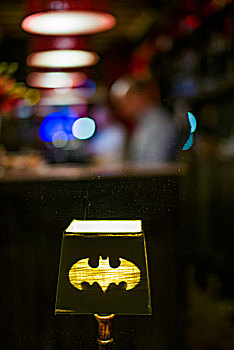 比利时,布鲁日,咖啡,灯,蝙蝠侠,创意,晚间