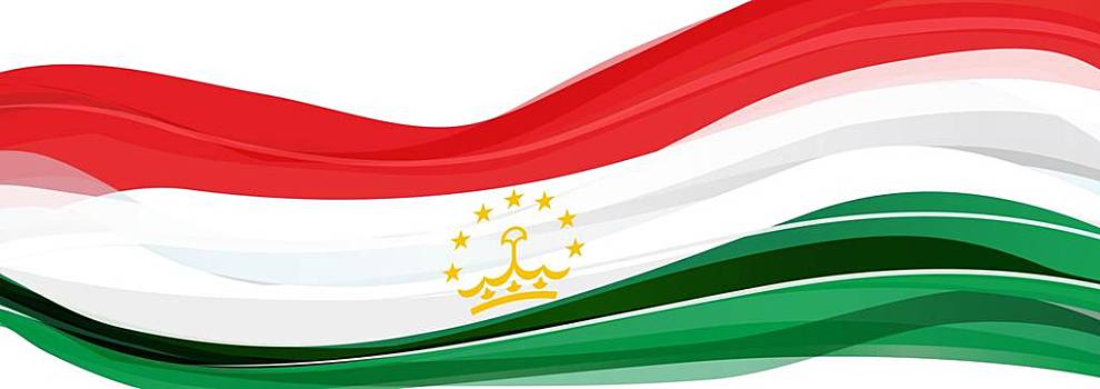 红色,白色,绿色,旗帜,共和国,塔吉克斯坦