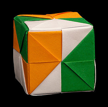 纸,立方体,折叠,折纸,风格