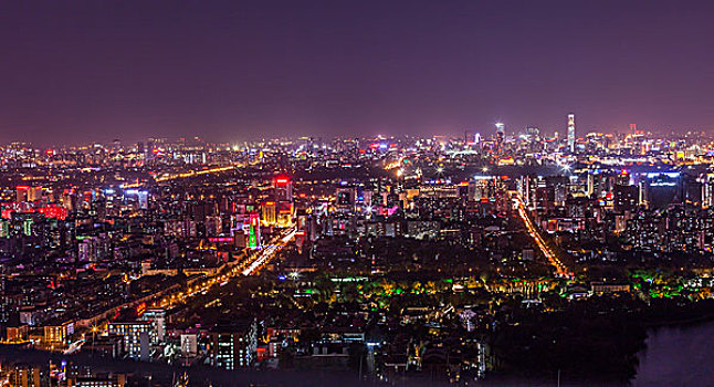 北京夜景俯瞰