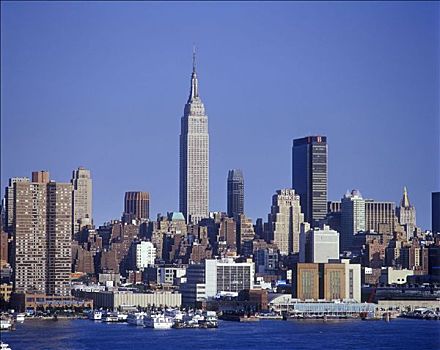 帝国大厦,中城,曼哈顿,天际线,纽约,美国