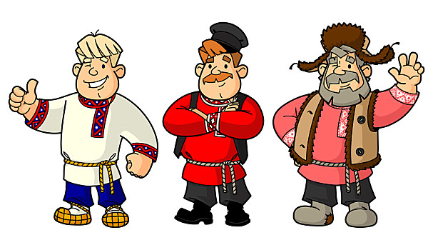 俄罗斯人,男人,传统服饰,大,图像