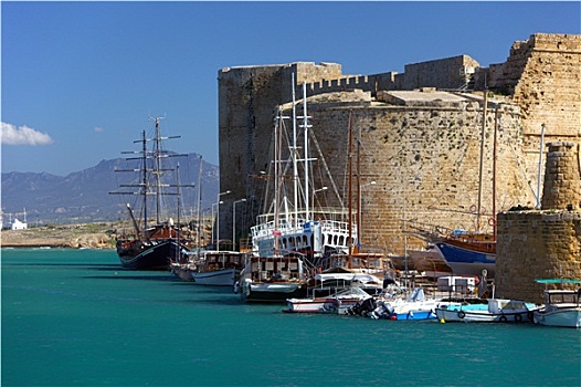 港口,中世纪,城堡,凯里尼亚,塞浦路斯北部