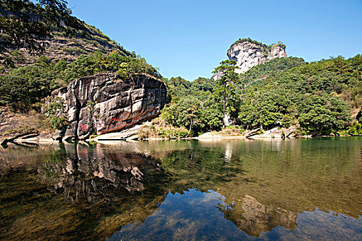 之字形,河,武夷山,山,福建,中国