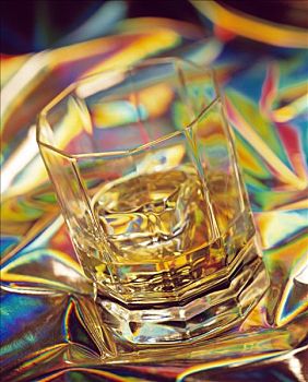 威士忌,笔直,向上,玻璃杯