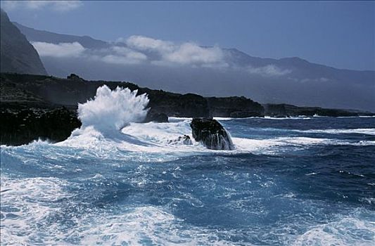 海洋,黑色,火山,海崖,海岸