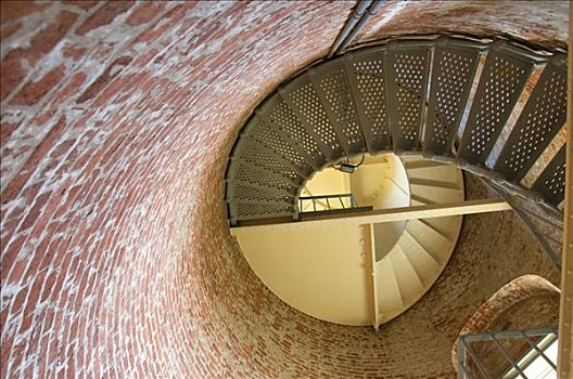 螺旋楼梯,灯塔,州立公园,俄勒冈,美国