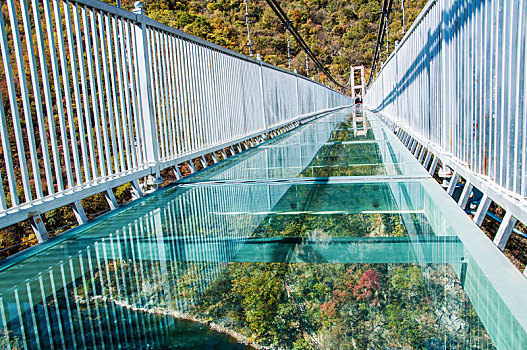 户外玻璃天桥局部