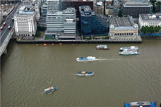 航拍,泰晤士河,伦敦