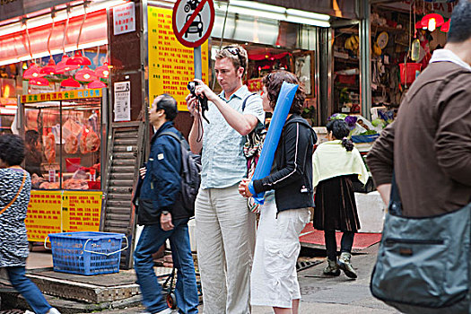 旅游,计量器,街道,中心,香港