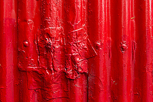 波纹板,涂绘,红色