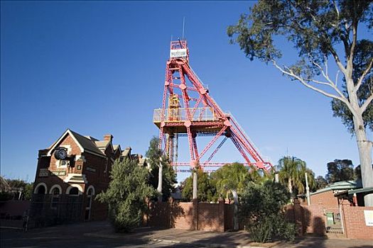 博物馆,金矿区,弯曲,塔,西澳大利亚,澳大利亚