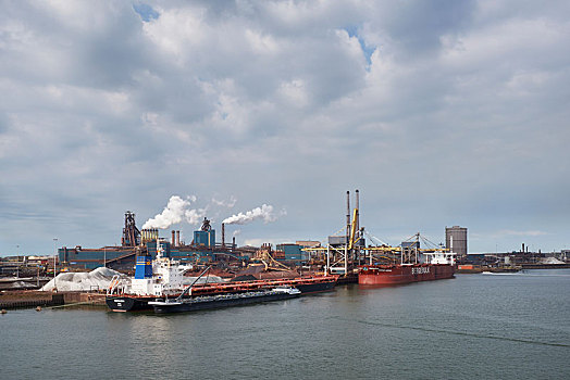 钢厂,钢铁,北海,海岸,靠近,阿姆斯特丹,北荷兰,荷兰