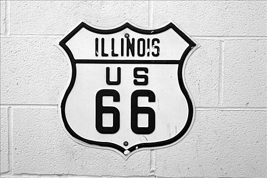 标识,历史,66号公路,伊利诺斯,美国