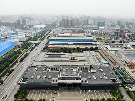 航拍辽宁省沈阳市中国工业博物馆