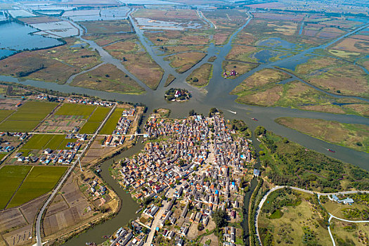 江苏省盐城市九龙口湿地景色