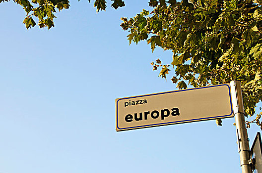 标识,欧洲,广场