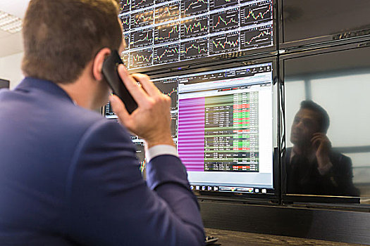 股票,交易,看电脑,显示屏