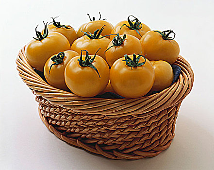 黄色西红柿,篮子