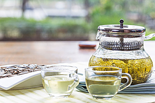 杯子,茶壶,绿茶