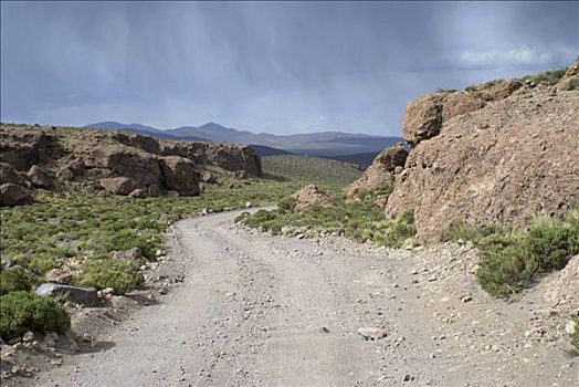 弯路,乌尤尼,高地,玻利维亚