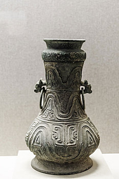 西周环带纹铜壶,河南省安阳中国文字博物馆馆藏文物
