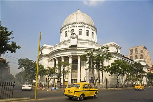 印度,西孟加拉,加尔各答,邮局,黄色,大使,出租车