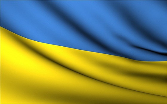 飞,旗帜,乌克兰