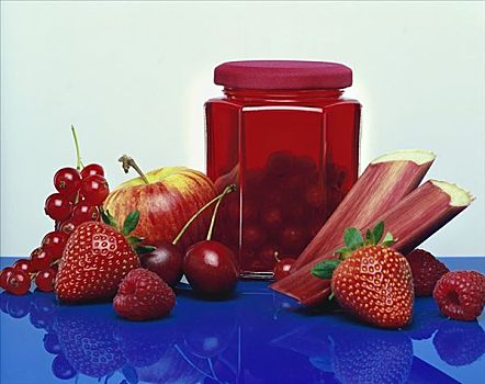 红浆果,草莓果冻