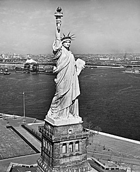 美国,纽约,俯拍,自由女神像