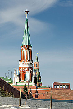 克里姆林宫,墙壁,塔,莫斯科,俄罗斯