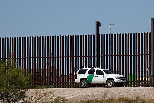 边界,巡逻,交通工具,栅栏,美国,墨西哥,伊达尔戈,德克萨斯,北美