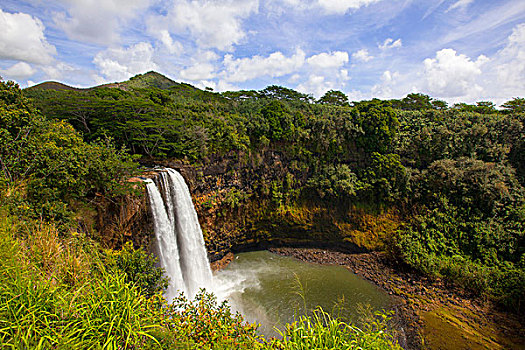 威陆亚,瀑布,考艾岛,夏威夷