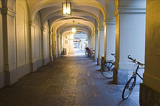 自行车,人行道,伯尔尼老城,伯恩,瑞士